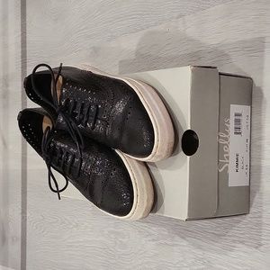 Shellys London Kimmie Brogue Perforated Platform Sneaker